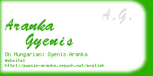 aranka gyenis business card